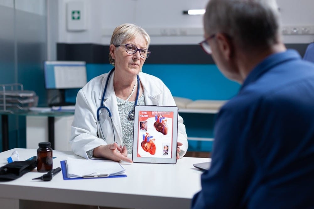 Doctor sharing heart tips to patient 